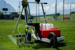 marking solution for stadion with laser tracker